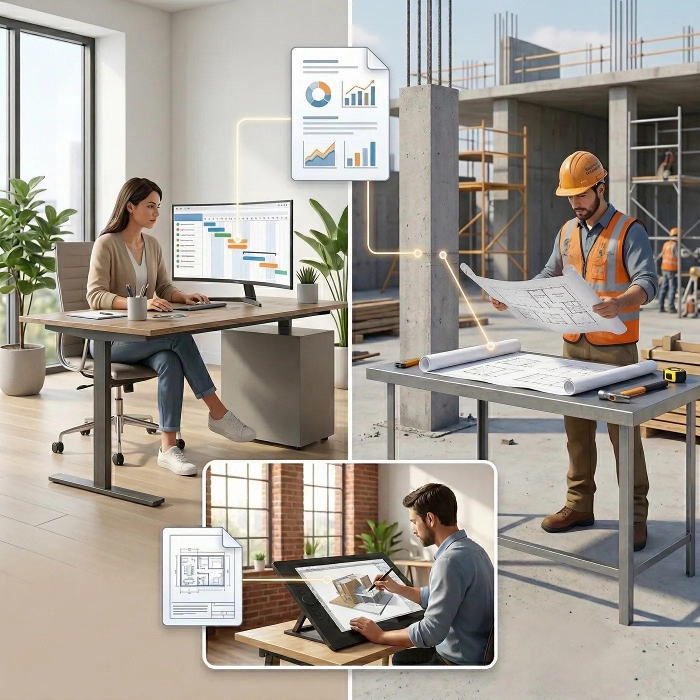 OSOI documents screen showing files, drawings, and photos in one place